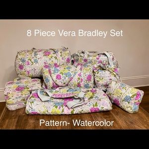 8 piece Vera Bradley Watercolor Travel Set